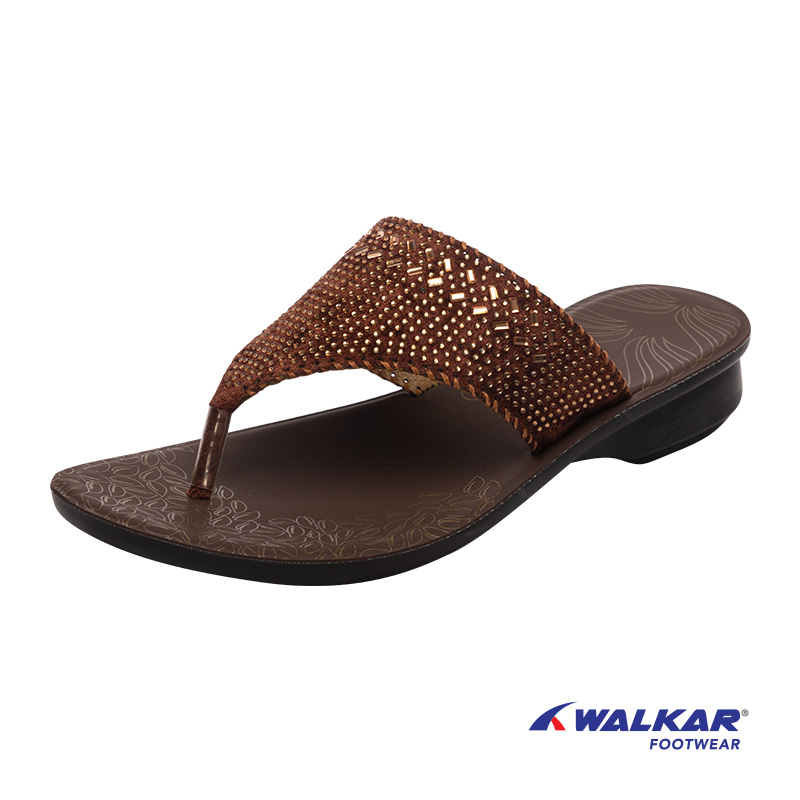 Walkar Ladies Sandal Brown-560500830