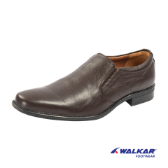 MENS CASUAL LEATHER SHOE-BROWN-855502002