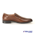 MENS CASUAL LEATHER SHOE-BROWN-855501407