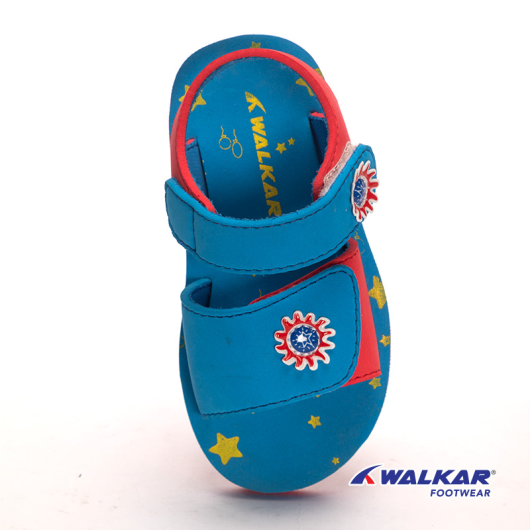 WALKAR INFANT SANDAL BLUE & RED-067700001